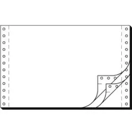 Computerpapier Sigel 36243 6" x 240 mm (A5 quer), endlos, Längsperforation, 3-fach selbstdurchschreibend, 56/53/57g, weiß, Pack 1200 Blatt
