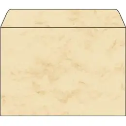 Marmor-Briefumschlag Sigel DU203 C5 Marmor beige 90g, Pack 25 Stk