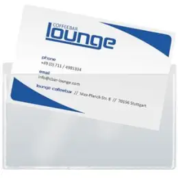 Visitenkartentasche Sigel VZ115 90x55mm selbstklebend glasklar, Pack 100 Stk