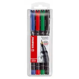 Folienschreiber Stabilo 841/4 OHPen universal 4er-Etui je 1x schwarz, rot, blau, grün