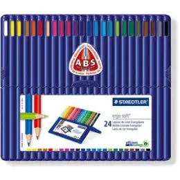 Farbstift Staedtler 157SB24 157 SB24 ergosoft 24er-Etui, farbig-sortiert, dreieckig, Pack 5 Stk