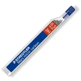 Druckbleistift-Mine Staedtler 25005-3H 250 05-3H Mars micro carbon Stärke: 0,5 mm, Härte: 3H, Pack 12 x Dose je 12 Stk