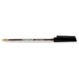 Kugelschreiber Staedtler 430M-9 430 M-9 stick 430 M M, mit Kappe, schwarz, Pack 10 Stk