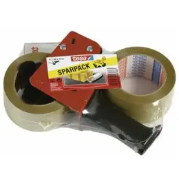 Packbandabroller Tesa 57108-00000-01 tesapack 50 mm x 66 m, inkl. 2 x Packband tesa 57177 Ultra Strong braun