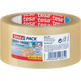 Packband Tesa 57176-00000-08 tesapack ultra strong 50 mm x 66 m, Kunststoff (PVC), transparent