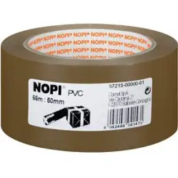 Packband Nopi 57215-00000-01 50 mm x 66 m, Kunststoff (PVC), braun geprägt