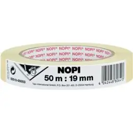 Kreppband Nopi 55510-00003-00 19mm x 50m schwach-gekreppt schmiegsam für gerade Kanten