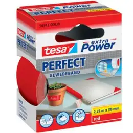 Gewebeband Tesa 56343-00038-03 extra Power Perfekt 38 mm x 2,75 m, rot