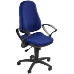 Bürodrehstuhl Topstar 8550SG26 Support SY blau mit Rollen für Teppichboden