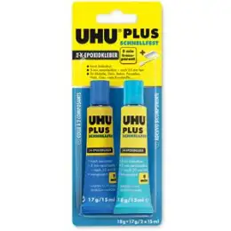 2-Komponentenkleber UHU 45700 Plus schnellfest Binder+Härter, 35g