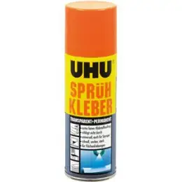 Sprühkleber UHU 46740 permanent, transparent, Pack 6 x 200ml