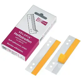Heftstreifen Veloflex 2002000 Heftfix Kunststoff, transparent, selbstklebend, 110mm, Pack 50 Stk