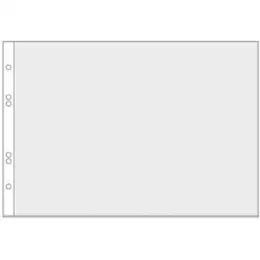 Prospekthüllen Veloflex 4340300 A4-quer, PP-Folie, 100my, oben offen, glasklar, 4-fach-Lochung, Pack 10 Stk