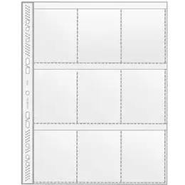 Sammelhülle Veloflex 5349000 A4, Kunststoff (PP), 9 Fächer, oben offen, glasklar, Pack 100 Stk