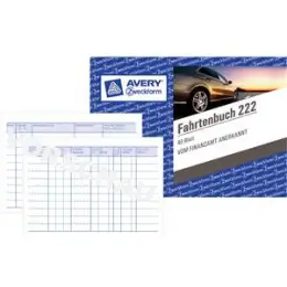 Fahrtenbuch Avery Zweckform 222 A6-quer, 40 Blatt, mit Kraftstoffverbrauchstabelle, vom Finanzamt anerkannt