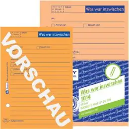 Notizformulare Avery Zweckform 1014 Was war inzwischen A6, Block 50 Blatt, orange
