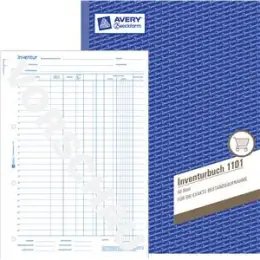 Inventurbuch Avery Zweckform 1101 A4, 50 Blatt, für die exakte Bestandsaufnahme