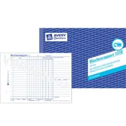 Wochenrapport Avery Zweckform 1310 A5-quer, 100 Blatt mit Blaupapier