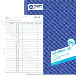 Aufmaßbuch Avery Zweckform 1318 A4, 100 Blatt, mit Blaupapier