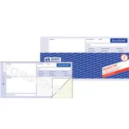 Kurzbrief Avery Zweckform 1741 1/3-A4 2 x 40 Blatt selbstdurchschreibend