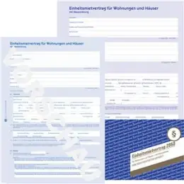 Mietvertrag Einheitlich Avery Zweckform 2850 A4, 6 Seiten, mit Hausordnung, Pack 5 Stk