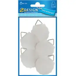 Bildaufhänger Avery Zweckform 3731 Ø 40 mm, Papier, weiß, selbstklebend, Pack 10 x 5 Stk