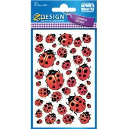 Schmuck-Etiketten Avery Zweckform 4400 Z-Design "Marienkäfer", selbstklebend, konturgestanzt, Pack 10 x 117 Stk/3 Blatt