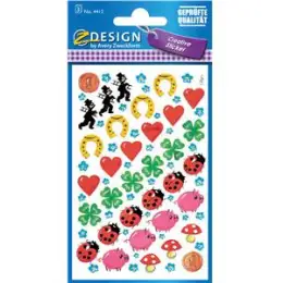 Schmuck-Etiketten Avery Zweckform 4413 Z-Design "Glücksbringer", selbstklebend, konturgestanzt, Pack 10 x 102 Stk/3 Blatt