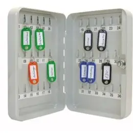 Schlüsselschrank Wedo 10253637X 102 53637X 36 Schlüssel 25,0x18,0x6,0cm lichtgrau