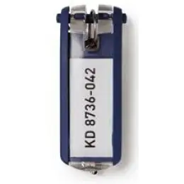 Schlüsselanhänger Durable 1957-07 195707 Key Clip 70 x 25 mm, Kunststoff, dunkelblau, Pack 6 Stk