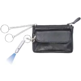 Schlüsseletui Alassio 43119 Nappaleder, schwarz, Vorfach, 2 Schlüsselringe