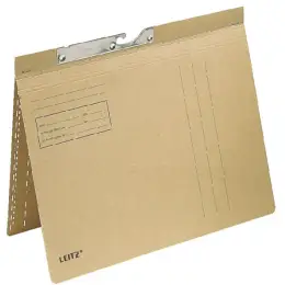 Pendelhefter Leitz 2114-00-00 21140000 A4, Natronkarton 250g, kaufmännische und Amtsheftung, chamois, Pack 50 Stk
