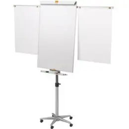 Flipchart Nobo 1901920 Mobil Nano Clean 5 Rollen, 2 Seitenarme, magnethaftend