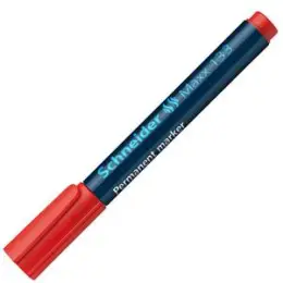 Permanentmarker Schneider 113302 Maxx 133 1-4mm, Keilspitze, rot, Pack 10 Stk