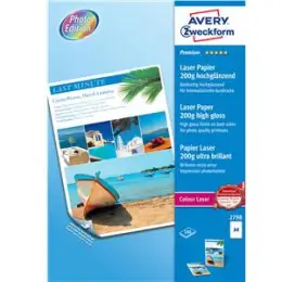 Fotopapier Avery Zweckform 2798 Premium A4 200g beidseitig hochglänzend, Pack 100 Blatt
