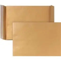 Faltentasche Posthorn 00480332 B4 (250 x 353 mm), 140g, ohne Fenster, Haftklebung, 40mm-Stehboden, braun, Pack 200 Stk