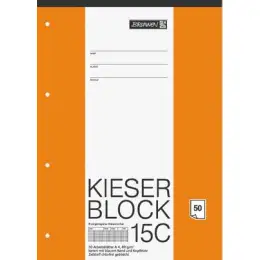 Kieserblock Brunnen 10-42925 1042925 kariert A4 50 Blatt, Pack 10 Stk