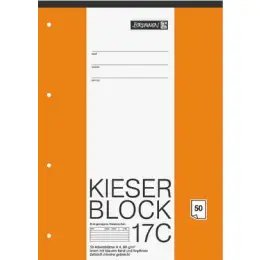 Kieserblock Brunnen 10-42927 1042927 liniert A4 50 Blatt, Pack 10 Stk