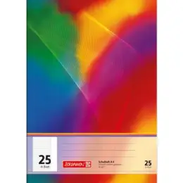 Schulheft Brunnen 10-4492502 104492502 A4 Lineatur 25, liniert, Rand, 16 Blatt