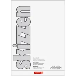 Skizzenblock Brunnen 10-47555 1047555 A5 190g 50 Blatt, Pack 5 Stk