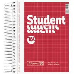 Collegeblock Brunnen 10-67392 1067392 Student A6, Papier 70g, 160 Blatt, kariert