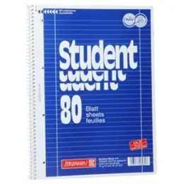 Collegeblock Brunnen 10-67927 1067927 Student A4, Papier 70g, 80 Blatt, Lineatur 27, liniert, 2 Randlinien
