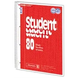 Collegeblock Brunnen 10-67928 1067928 Student A4, Papier 70g, 80 Blatt, Lineatur 28, kariert, 2 Randlinien