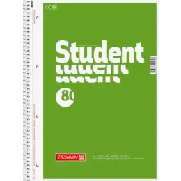 Collegeblock Brunnen 10-67940 1067940 Student A4, blanko, 80 Blatt, Pack 5 Stk