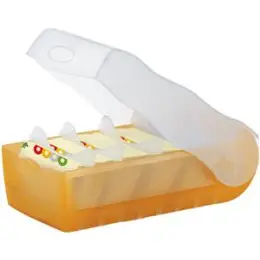 Karteibox HAN 997-613 Croco A7-quer, orange-transluzent, inkl. 5 Stützen und 100 Karten