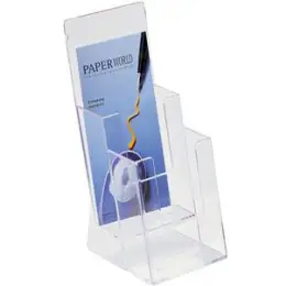 Tischprospekthalter Helit H2351502 2Fach DIN lang Tischmodell