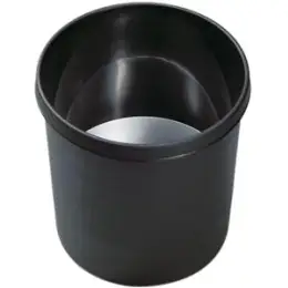 Papierkorb Helit H6107695 18 Liter schwarz mit Alu-Einsatz, schwer entflammbar, Pack 5 Stk