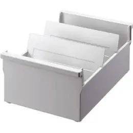 Karteitrog Helit H6201382 A5-quer, lichtgrau, einhängbar, inkl. 2 Stützplatten