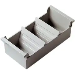 Karteitrog Helit H6201882 A6-quer, lichtgrau, inkl. 2 Stützplatten