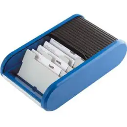 Visitenkartenbox Helit H6218093 blau/schwarz